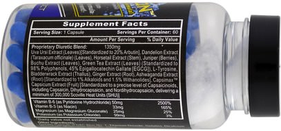 المكملات الغذائية، مدرات البول حبوب الماء Hi Tech Pharmaceuticals, H2O Expulsion, 1350 mg, 60 Capsules