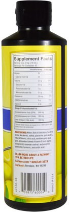 المكملات الغذائية، إيفا أوميجا 3 6 9 (إيبا دا)، بارلانز فيش أويلز Barleans, Omega Swirl, Fish Oil, Lemon Zest, 16 oz (454 g)