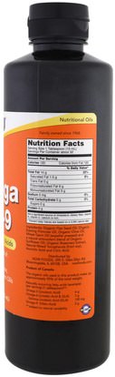 المكملات الغذائية، إيفا أوميجا 3 6 9 (إيبا دا)، زيت بوريج Now Foods, Omega 3-6-9, 16 fl oz (473 ml)