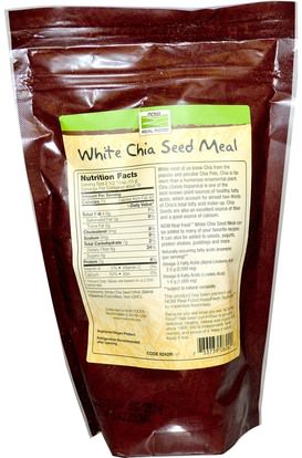 المكملات الغذائية، إيفا أوميجا 3 6 9 (إيبا دا)، بذور شيا Now Foods, Real Food, White Chia Seed Meal, 10 oz (284 g)