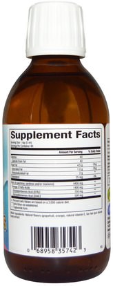 المكملات الغذائية، إيفا أوميجا 3 6 9 (إيبا دا)، زيت السمك السائل Natural Factors, SeaRich, Omega-3, 750 mg EPA/500 mg DHA, Delicious Grapefruit Punch, 6.76 fl oz (200 ml)
