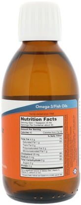 المكملات الغذائية، إيفا أوميجا 3 6 9 (إيبا دا)، زيت السمك Now Foods, Omega-3 Fish Oil, Lemon Flavored, 7 fl oz (200 ml)