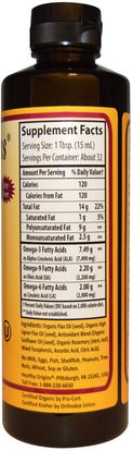 المكملات الغذائية، إيفا أوميجا 3 6 9 (إيبا دا)، الكتان النفط السائل Healthy Origins, Ultra Lignan Organic Flax Oil, 16 fl oz (473 ml)