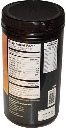 المكملات الغذائية، إيفا أوميجا 3 6 9 (إيبا دا)، منتجات القنب، مسحوق بروتين القنب Manitoba Harvest, Hemp Pro 50, 16 oz (454 g)