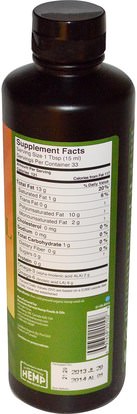 المكملات الغذائية، إيفا أوميجا 3 6 9 (إيبا دا)، منتجات القنب، زيت بذور القنب Manitoba Harvest, Certified Organic Hemp Oil, 16.9 fl oz (500 ml)