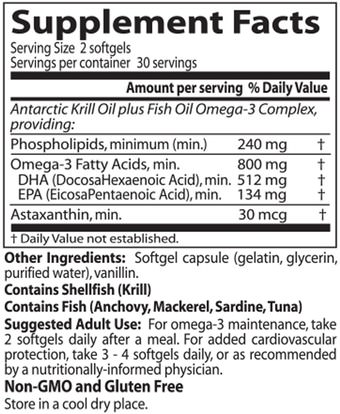 المكملات الغذائية، إيفا أوميجا 3 6 9 (إيبا دا)، زيت الكريل، زيت الكريل نبتون Doctors Best, Real Krill, Enhanced with DHA & EPA, 60 Softgels