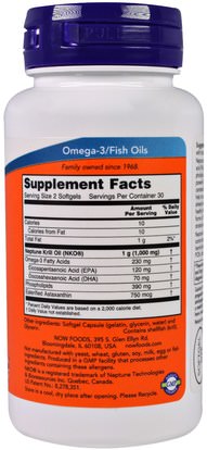 المكملات الغذائية، إيفا أوميجا 3 6 9 (إيبا دا)، زيت الكريل، زيت الكريل نبتون Now Foods, Neptune Krill Oil, 500 mg, 60 Softgels