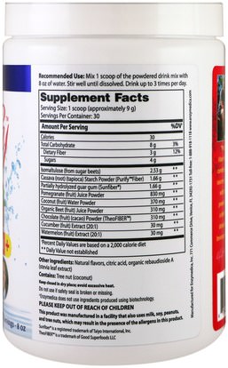 المكملات الغذائية، والألياف Enzymedica, Purify, Fiber Drink+, Pomegranate Lemonade, 8 oz