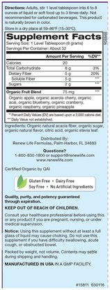 المكملات الغذائية، والألياف، والصحة، والنظام الغذائي Renew Life, Skinny Gut, Organic Fruit & Acacia Fiber, 9 oz (256 g)