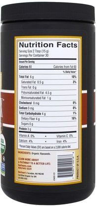 المكملات الغذائية، بذور الكتان، مسحوق الكتان، البارلان زيوت الكتان Barleans, Organic Forti-Flax, Premium Ground Flaxseed, 16 oz (454 g)