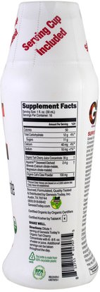 المكملات الغذائية، مقتطفات الفاكهة، الكرز (الفاكهة السوداء البرية) Genesis Today, Organic Tart Cherry Concentrate plus Joint Support, 16 fl oz (473 ml)