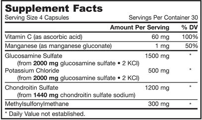 المكملات الغذائية، شوندروتن الجلوكوزامين Jarrow Formulas, Glucosamine + Chondroitin + MSM Combination, 120 Capsules