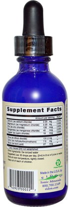 والمكملات الغذائية، والمعادن، والعظم، وهشاشة العظام Eidon Mineral Supplements, Ionic Minerals, Bone Support, Liquid Concentrate, 2 oz (60 ml)