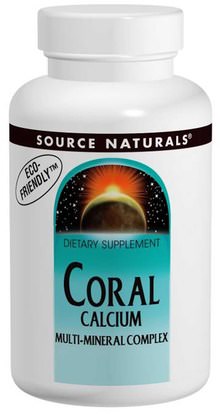 المكملات الغذائية، المعادن، الكالسيوم، الكالسيوم المرجانية Source Naturals, Coral Calcium, 600 mg, 120 Tablets