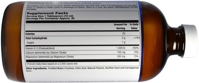 والمكملات الغذائية، والمعادن، والكالسيوم والمغنيسيوم Life Time, High Potency Calcium Magnesium Citrate, Plus Vitamin D-3, Blueberry, 16 fl oz (473 ml)