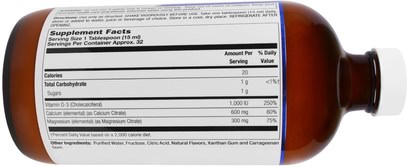 والمكملات الغذائية، والمعادن، والكالسيوم والمغنيسيوم Life Time, Original Calcium Magnesium Citrate Plus Vitamin D-3, Grape Flavor, 16 fl oz (473 ml)