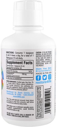 المكملات الغذائية، المعادن، المعادن السائلة Restore, For Gut Health Mineral Supplement, 16 fl oz (473 ml)