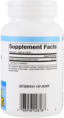 المكملات الغذائية، المعادن، البوتاسيوم Natural Factors, NAC, N-Acetyl-L-Cysteine, 600 mg, 60 Vegetarian Capsules