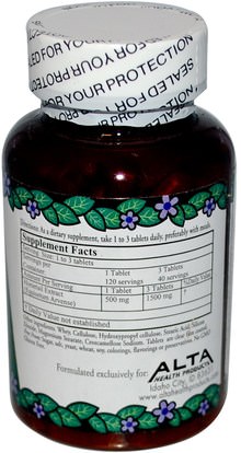 المكملات الغذائية، المعادن، السيليكا (السيليكون) Alta Health, Herbal Organic Silica with Bioflavonoids, 120 Tablets