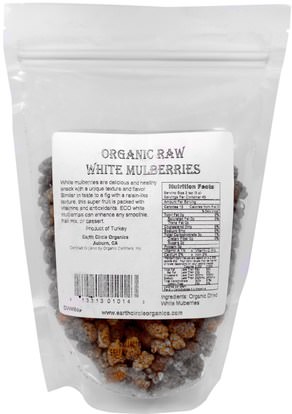 والمكملات الغذائية، والتوت Earth Circle Organics, Organic Raw White Mulberries, 8 oz (226.7 g)