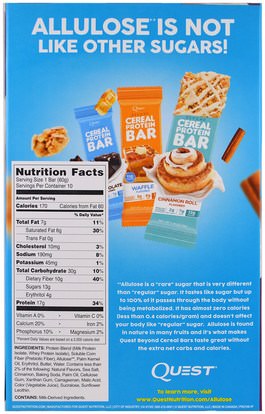 والمكملات الغذائية، والحانات الغذائية، والرياضة Quest Nutrition, Hero Protein Bar, Blueberry Cobbler, 10 Bars, 2.12 oz (60 g) Each