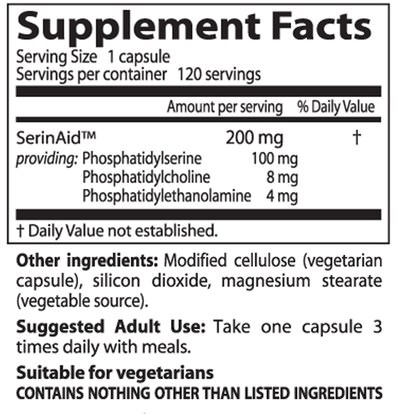 المكملات الغذائية، فسفاتيديل، ومكافحة الشيخوخة Doctors Best, Best Phosphatidylserine with SerinAid, 100 mg, 120 Veggie Caps