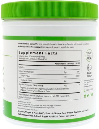 المكملات الغذائية، البروبيوتيك Hyperbiotics, Prebiotic, Organic Proprietary Blend, 13.23 oz (375 g)