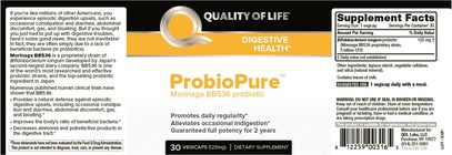المكملات الغذائية، البروبيوتيك، استقرت البروبيوتيك Quality of Life Labs, ProbioPure, 125 mg, 30 Veggie Caps