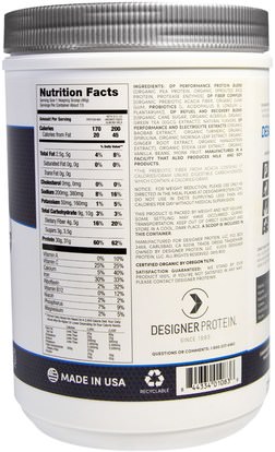 والمكملات الغذائية، والبروتين Designer Protein, Organic, Pro 30, Natural Vanilla, 1.29 lbs (586 g)