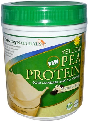 المكملات الغذائية، البروتين، بروتين البازلاء Growing Naturals, Yellow Pea Protein, Vanilla Blast, 16.7 oz (475 g)