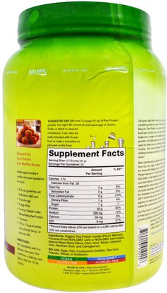 المكملات الغذائية، البروتين، بروتين البازلاء Olympian Labs Inc., Pea Protein, Mixed Berries, 29 oz (820 g)