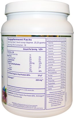 المكملات الغذائية، البروتين، بروتين البازلاء Paradise Herbs, Pea Protein, Unflavored, 16 oz (454 g)