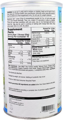 المكملات الغذائية، البروتين، بروتين البازلاء VegLife, Pea Protein Energy Shake, French Vanilla, 18.9 oz (534 g)