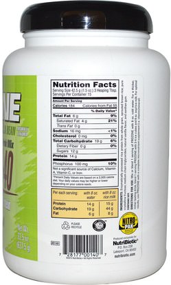 المكملات الغذائية، البروتين، مسحوق بروتين الأرز NutriBiotic, Prozone, Nutritionally Balanced Drink Mix, Vanilla Bean, 22.5 oz (637.5 g)