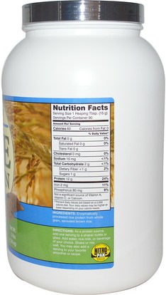 المكملات الغذائية، البروتين، مسحوق بروتين الأرز NutriBiotic, Raw, Rice Protein, Plain, 3 lbs (1.36 kg)