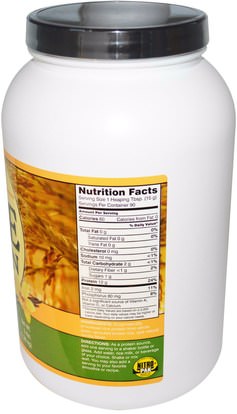 المكملات الغذائية، البروتين، مسحوق بروتين الأرز NutriBiotic, Raw Rice Protein, Vanilla, 3 lb (1.36 kg)