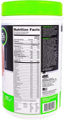 المكملات الغذائية، يهز البروتين، والرياضة Optimum Nutrition, Opti-Fit Lean Protein Shake, Mocha, 1.83 lb (832 g)