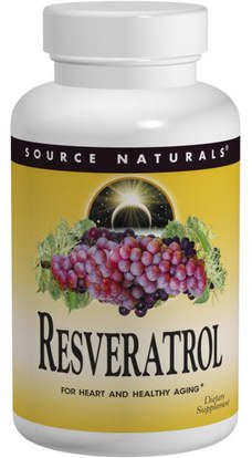 المكملات الغذائية، ريسفيراترول Source Naturals, Resveratrol, 60 Tablets