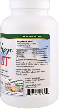 المكملات الغذائية، نخالة الأرز Greens First, Stabilized Rice Bran Caplets, 885 mg, 180 Caplets