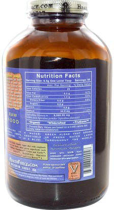 المكملات الغذائية، سبيرولينا HealthForce Nutritionals, Spirulina Manna, Natures Best Protein Powder, 16 oz, 1 lb (453.5 g)