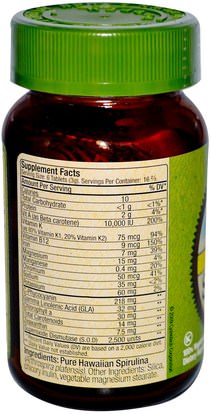 المكملات الغذائية، سبيرولينا Nutrex Hawaii, Pure Hawaiian Spirulina Pacifica, Natures Multi-Vitamin, 500 mg, 100 Tablets