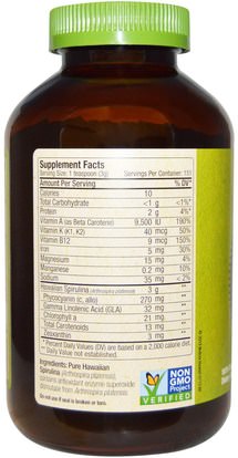المكملات الغذائية، سبيرولينا Nutrex Hawaii, Pure Hawaiian Spirulina Pacifica, Natures Multi-Vitamin, Powder, 16 oz (454 g)