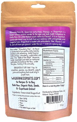 والمكملات الغذائية، والفواكه السوبر Wilderness Poets, Freeze Dried Dragonfruit Powder, 3.5 oz (99 g)