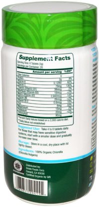 المكملات الغذائية، سوبرفوودس، الكلوريلا العضوية Green Foods Corporation, Organic Chlorella, 500 mg, 120 Tablets
