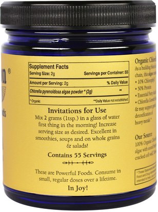 المكملات الغذائية، سوبرفوودس، كلوريلا Sun Potion, Chlorella Algae Powder, Organic, Sound Processed, 3.9 oz (111 g)