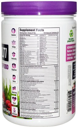 المكملات الغذائية، سوبرفوودس Greens Plus, Advanced Multi, Wild Berry Superfood, 9.4 oz (267 g) Greens Powder