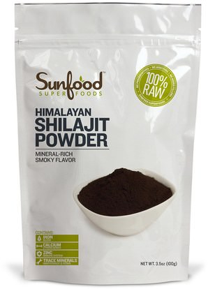المكملات الغذائية، سوبرفوودس Sunfood, Himalayan Shilajit Powder, 3.5 oz (100 g)
