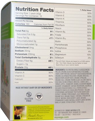 المكملات الغذائية، سوبرفوودس Vega, Vega One, All-in-One Nutritional Shake, Mixed Berry Flavor, 10 Packets, 1.5 oz (42 g) Each