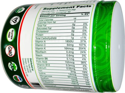 المكملات الغذائية، سوبرفوودس، عشب القمح Green Foods Corporation, Organic & Raw Wheat Grass Shots, 5.3 oz (150 g)
