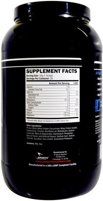 المكملات الغذائية، بروتين مصل اللبن AI Sports Nutrition, 100% Whey Protein, Vanilla Ice Cream, 2 lbs (924 g)